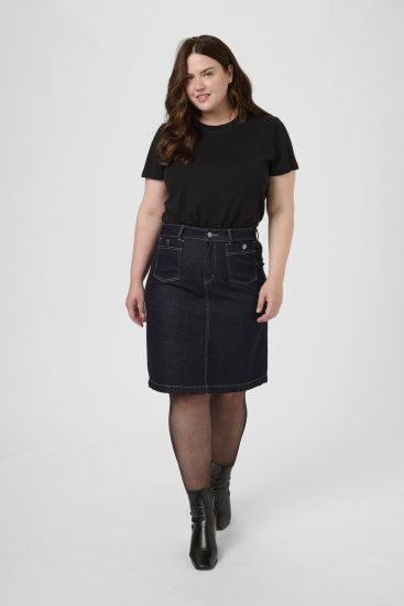 Kaffe Curve Roria Denim Skirt Dark Blue - Φούστες - 