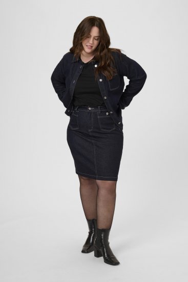 Kaffe Curve Roria Denim Skirt Dark Blue - Φούστες - 