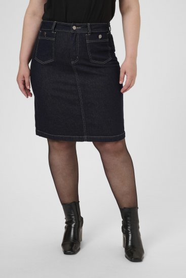 Kaffe Curve Roria Denim Skirt Dark Blue - Φούστες - 