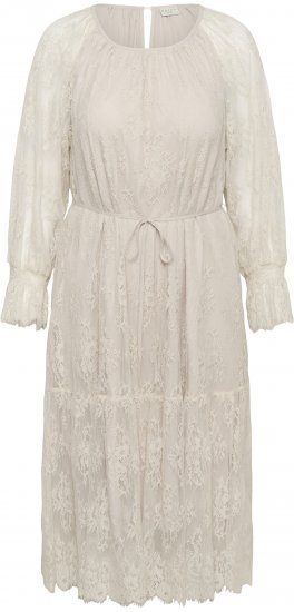 Kaffe Curve Amalie Lace Dress Moonbeam - Μίντι φορέματα - 