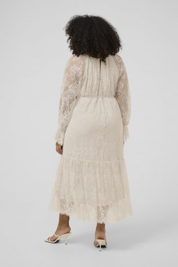 Kaffe Curve Amalie Lace Dress Moonbeam - Μίντι φορέματα - 