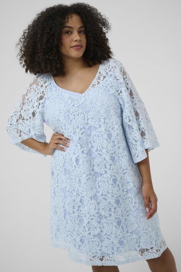 Kaffe Curve Lucy Dress Nantucket Breeze Blue - Μίντι φορέματα - 
