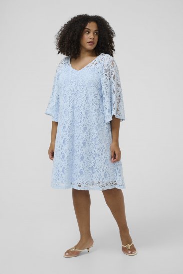Kaffe Curve Lucy Dress Nantucket Breeze Blue - Μίντι φορέματα - 
