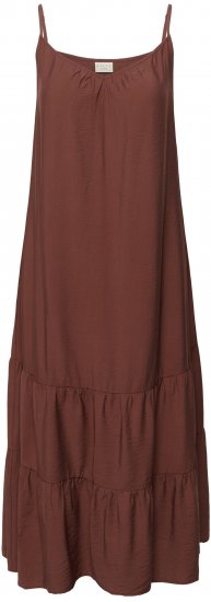 Kaffe Curve Emilia Dress Henna Brown - Μάξι φορέματα - 