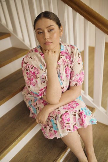 Kaffe Curve Hayley Dress Multi Color Flower - Μίντι φορέματα - 