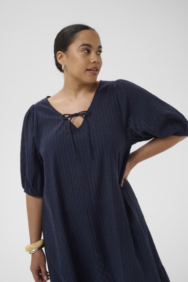 Kaffe Curve Thea Dress Midnight Marine - Μάξι φορέματα - 