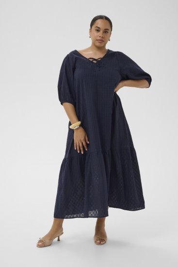 Kaffe Curve Thea Dress Midnight Marine - Μάξι φορέματα - 
