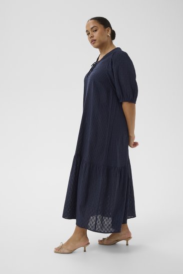 Kaffe Curve Thea Dress Midnight Marine - Μάξι φορέματα - 