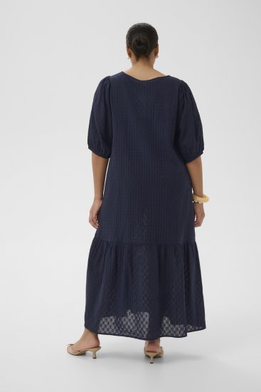 Kaffe Curve Thea Dress Midnight Marine - Μάξι φορέματα - 