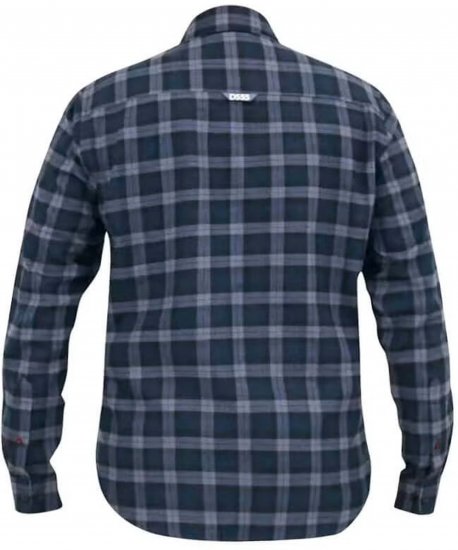 D555 Luton Checked Flanell Shirt Navy - Πουκάμισα - Aνδρικά πουκαμισα μεγαλα μεγάλα μεγέθη