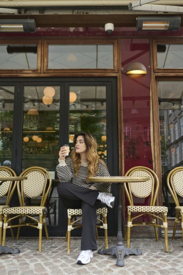 Kaffe Curve Jenna Κολάν καμπάνα Βαθύ μαύρο - Τζιν & Παντελόνια για Γυναίκες σε Μεγάλες Μεγέθη – Plus Size - 