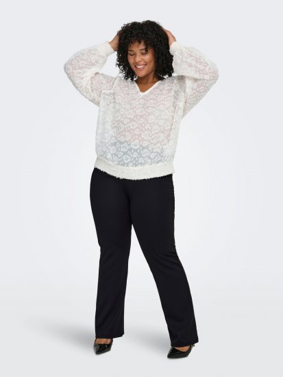 Only Carmakoma Pever Flared Pants Black - Παντελόνια - 