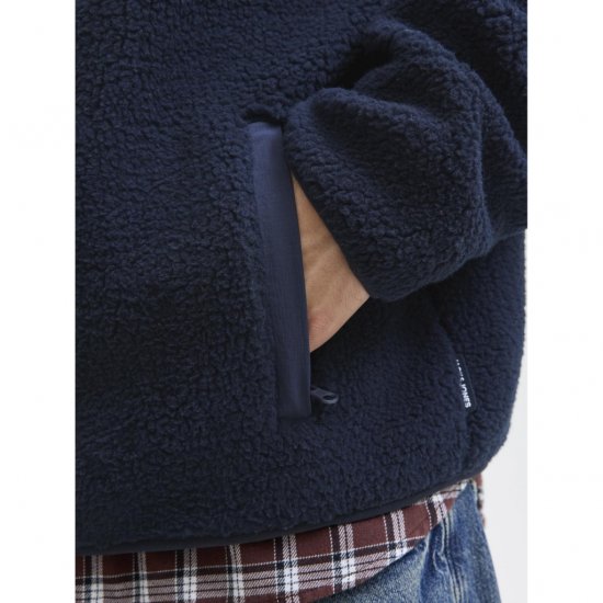 Jack & Jones Thatcher Fleece Jacket Sky Captain - Μπουφάν - Aνδρικά μπουφαν μεγάλα μεγέθη