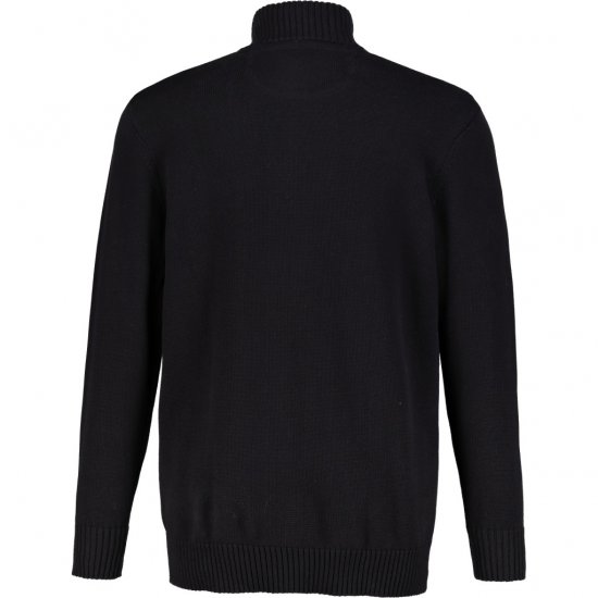 JP1880 Cardigan Knitted with Zipper Black TALL - ΑΝΔΡΙΚΑ ΡΟΥΧΑ MT-6XLT - Μεγέθη TALL