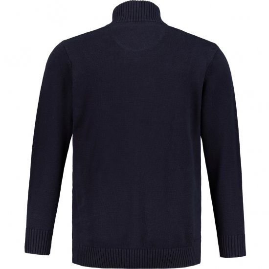 JP1880 Cardigan Knitted with Zipper Navy TALL - ΑΝΔΡΙΚΑ ΡΟΥΧΑ MT-6XLT - Μεγέθη TALL