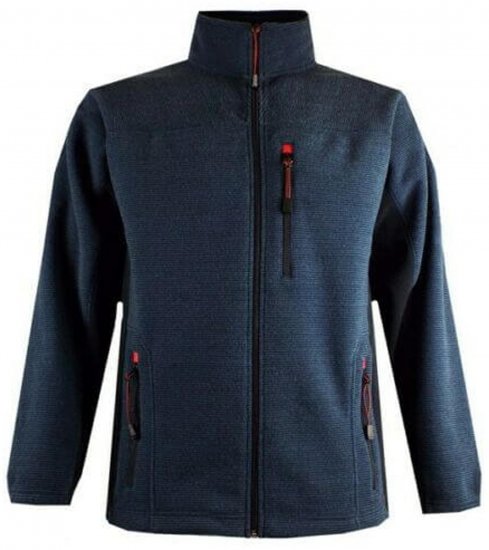 Espionage FL029 Fleece Sweatjacket Navy - Αθλητικά ρούχα & Outdoor - Aθλητικα ρούχα μεγάλα μεγέθη ανδρικά