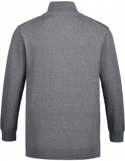 JP1880 Sweater Quarter Zipper Grey - φούτερ/Φούτερ με κουκούλα - φούτερ/Φούτερ με κουκούλα ανδρικά μεγάλα μεγέθη 