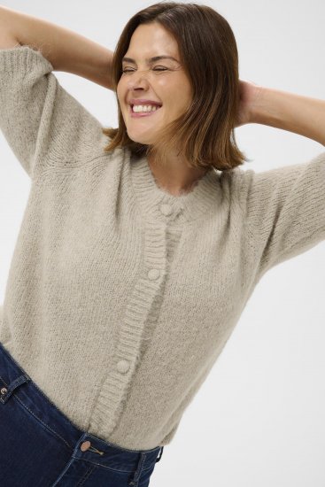 Kaffe Curve Emilia Cardigan Feather Grey Melange - Ζακέτες - 