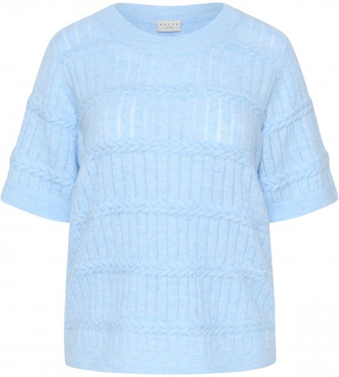 Kaffe Curve Minia Pullover Powder Blue Melange - Πλεκτά πουλόβερ - 