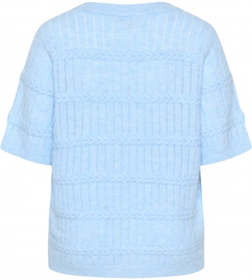 Kaffe Curve Minia Pullover Powder Blue Melange - Πλεκτά πουλόβερ - 