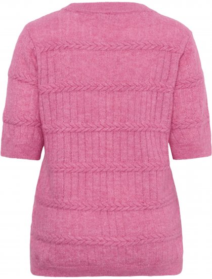 Kaffe Curve Minia Pullover Pink Power Melange - Πλεκτά πουλόβερ - 