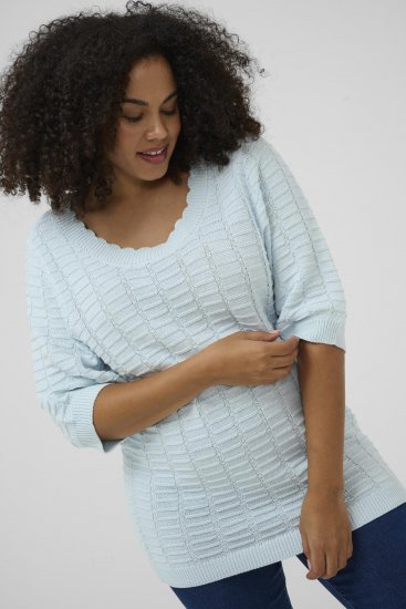 Kaffe Curve Lotia Pullover Nantucket Breeze Blue - Πλεκτά πουλόβερ - 