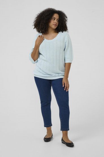 Kaffe Curve Lotia Pullover Nantucket Breeze Blue - Πλεκτά πουλόβερ - 