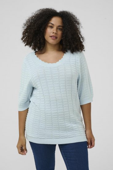 Kaffe Curve Lotia Pullover Nantucket Breeze Blue - Πλεκτά πουλόβερ - 