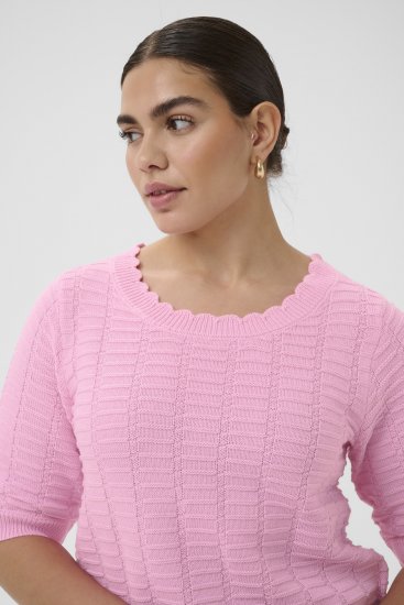 Kaffe Curve Lotia Pullover Pink Frosting - Πλεκτά πουλόβερ - 