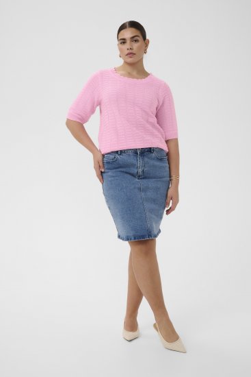 Kaffe Curve Lotia Pullover Pink Frosting - Πλεκτά πουλόβερ - 