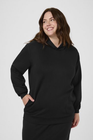 Kaffe Curve Annita Sweatshirt Black - Φούτερ με κουκούλα - 