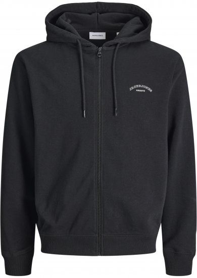 Jack & Jones College Logo Hoodie Black - φούτερ/Φούτερ με κουκούλα - φούτερ/Φούτερ με κουκούλα ανδρικά μεγάλα μεγέθη 