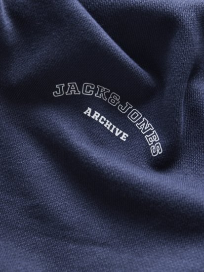 Jack & Jones College Logo Hoodie Navy - φούτερ/Φούτερ με κουκούλα - φούτερ/Φούτερ με κουκούλα ανδρικά μεγάλα μεγέθη 