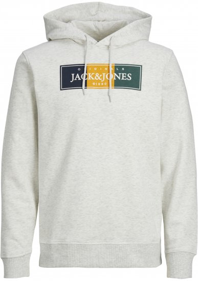 Jack & Jones Codyy Hoodie White - φούτερ/Φούτερ με κουκούλα - φούτερ/Φούτερ με κουκούλα ανδρικά μεγάλα μεγέθη 