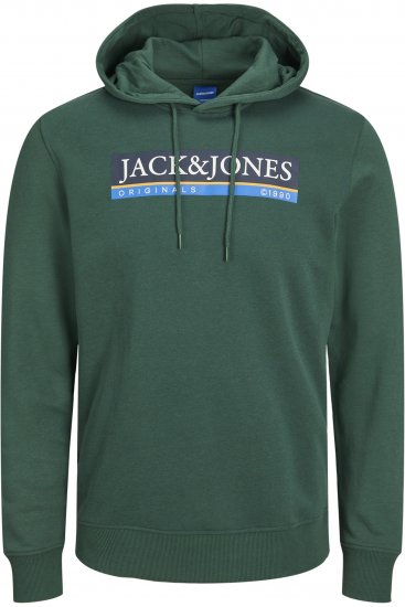 Jack & Jones Codyy Hoodie Green - φούτερ/Φούτερ με κουκούλα - φούτερ/Φούτερ με κουκούλα ανδρικά μεγάλα μεγέθη 