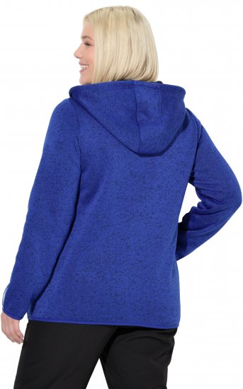 Ulla Popken Sweater Knit Fleece Hoodie Capri Blue - φούτερ/Φούτερ με κουκούλα - 