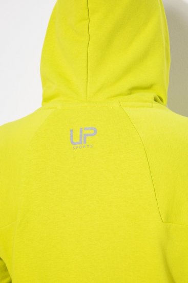 Ulla Popken Zippered Pocket and Reflective Piping Hoodie Green Apple - φούτερ/Φούτερ με κουκούλα - Ζεστά Φούτερ, Hoodies & Πλεκτά