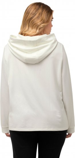 Ulla Popken City Name Graphic Hoodie Off-White - φούτερ/Φούτερ με κουκούλα - 