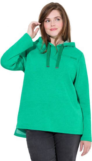 Ulla Popken Lettering GLOWING Hoodie Moss Green - φούτερ/Φούτερ με κουκούλα - 