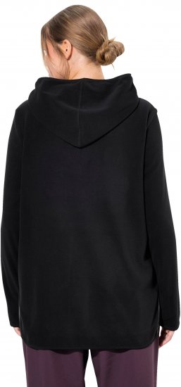 Ulla Popken Fleece Sweatshirt Hoodie Black - φούτερ/Φούτερ με κουκούλα - 