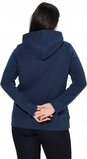 Ulla Popken Relaxed Fit Long Sleeve Hoodie Navy - φούτερ/Φούτερ με κουκούλα - 