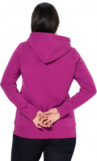 Ulla Popken Relaxed Fit Long Sleeve Hoodie Berry - φούτερ/Φούτερ με κουκούλα - 