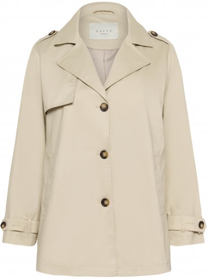 Kaffe Curve Tricia Μπουφάν Γκρι πούπουλο - Μπουφάν & παλτά - 