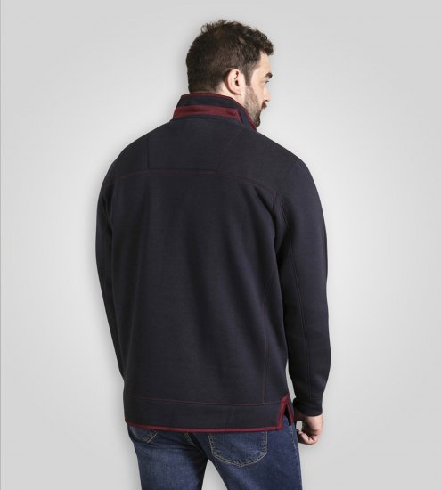 Duke Leicester Quarter Neck Fleece Sweatshirt Navy TALL - TALL Φούτερ - 