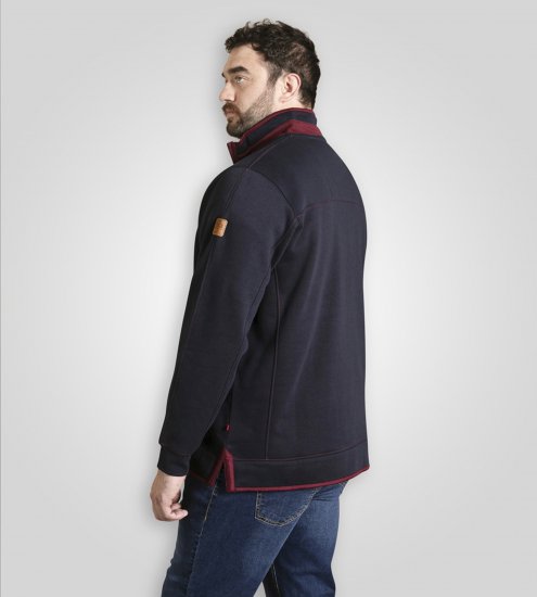 Duke Leicester Quarter Neck Fleece Sweatshirt Navy TALL - TALL Φούτερ - 