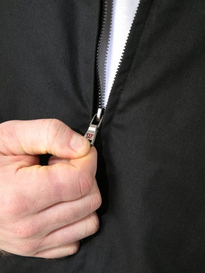 D555 Kent Elastic Rib Hem & Cuffs Harrington Jacket Black - Μπουφάν - Aνδρικά μπουφαν μεγάλα μεγέθη