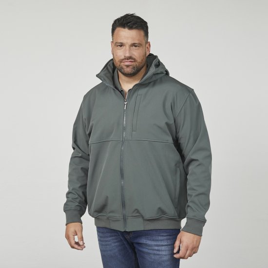 North Latitude 61301 Softshell Μπουφάν με Αποσπώμενη Κουκούλα Σκούρο Πράσινο - Μπουφάν - Aνδρικά μπουφαν μεγάλα μεγέθη
