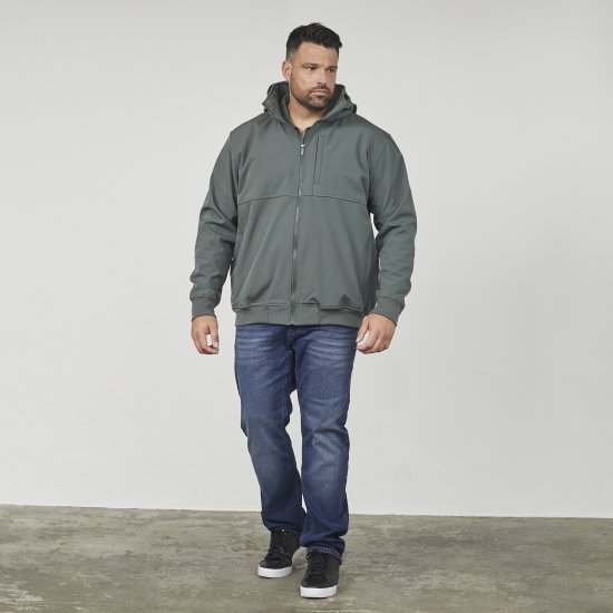 North Latitude 61301 Softshell Μπουφάν με Αποσπώμενη Κουκούλα Σκούρο Πράσινο - Μπουφάν - Aνδρικά μπουφαν μεγάλα μεγέθη