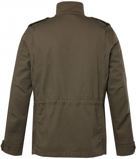 JP1880 Field Jacket with Badges Vintage Look Moss Green - Μπουφάν - Aνδρικά μπουφαν μεγάλα μεγέθη