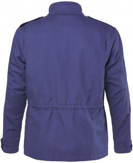 JP1880 Field Jacket with Badges Vintage Look Light Azure Blue - Μπουφάν - Aνδρικά μπουφαν μεγάλα μεγέθη